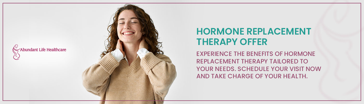 Hormone Replacement Therapy Offer - Experience the benefits of hormone replacement therapy tailored to your needs. Schedule your visit now and take charge of your health. at Abundant Life Healthcare in Lawrenceville, GA